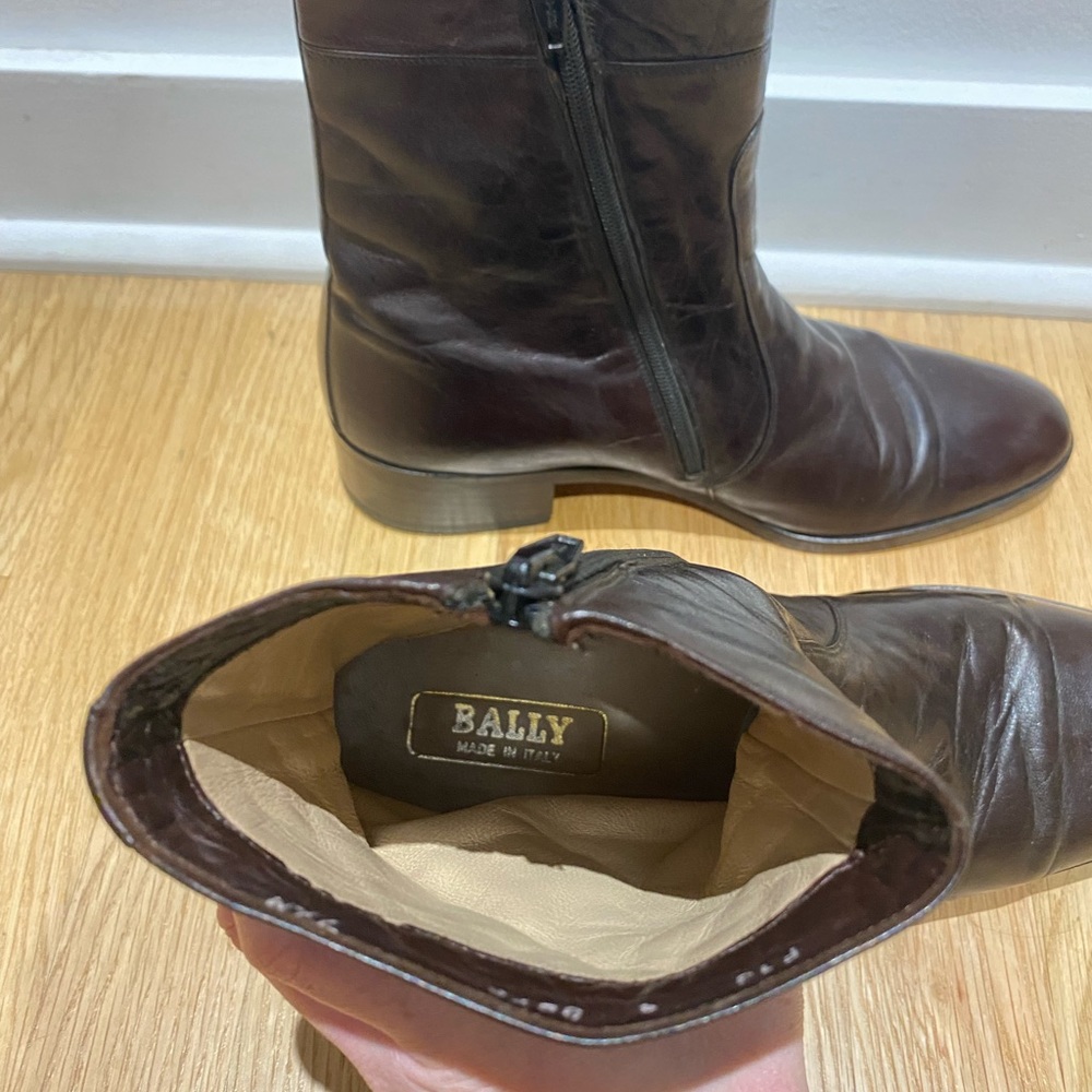 Bally vintage brown leather boots - Picture 2 of 6